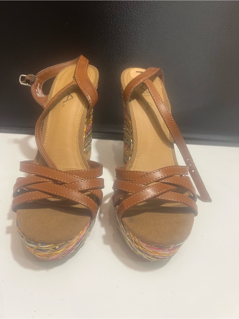 Mia Multicolor Woven Platform Sandal